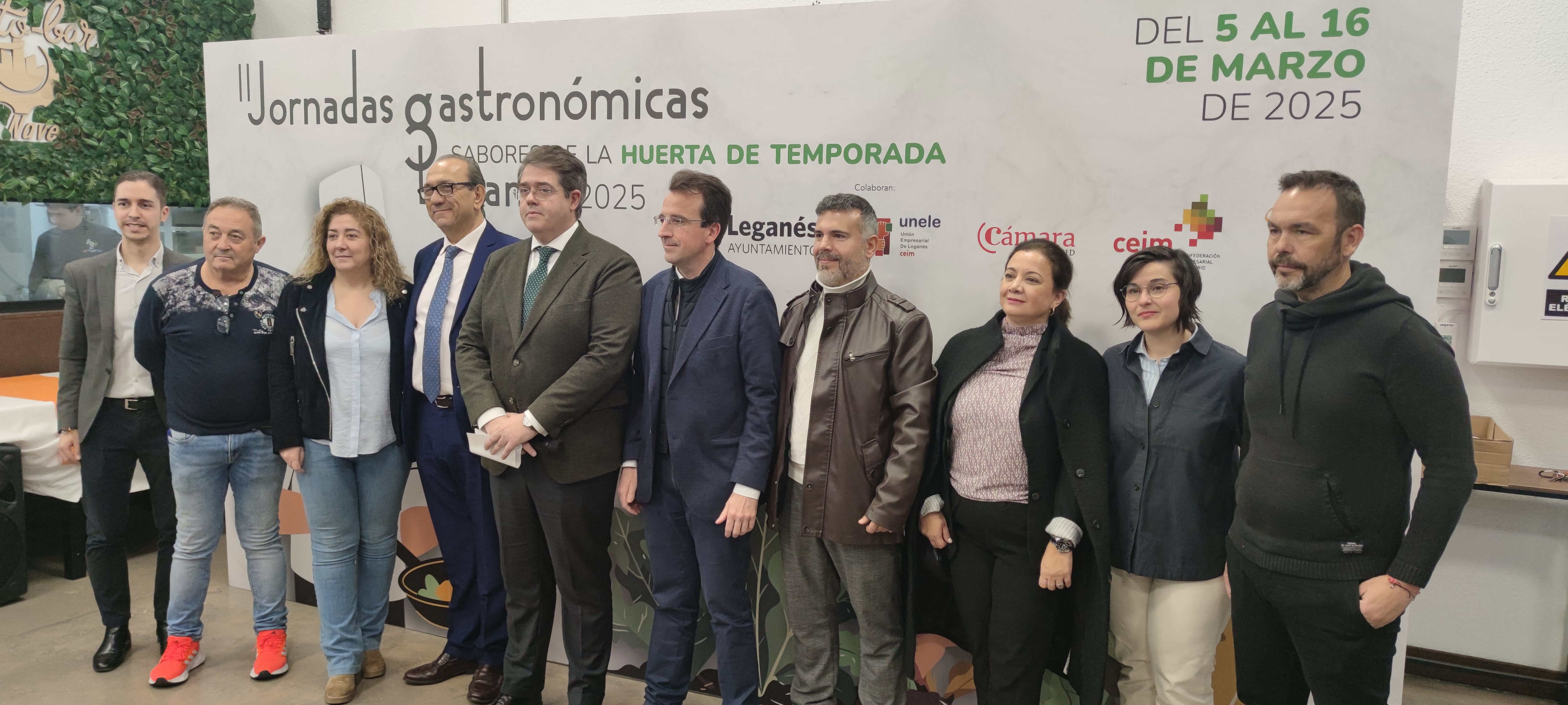 El alcalde de Leganés, el concejal de Comercio y el primer teniente de alcalde (ULEG), durante la presentación de las Jornadas Gastronómicas.