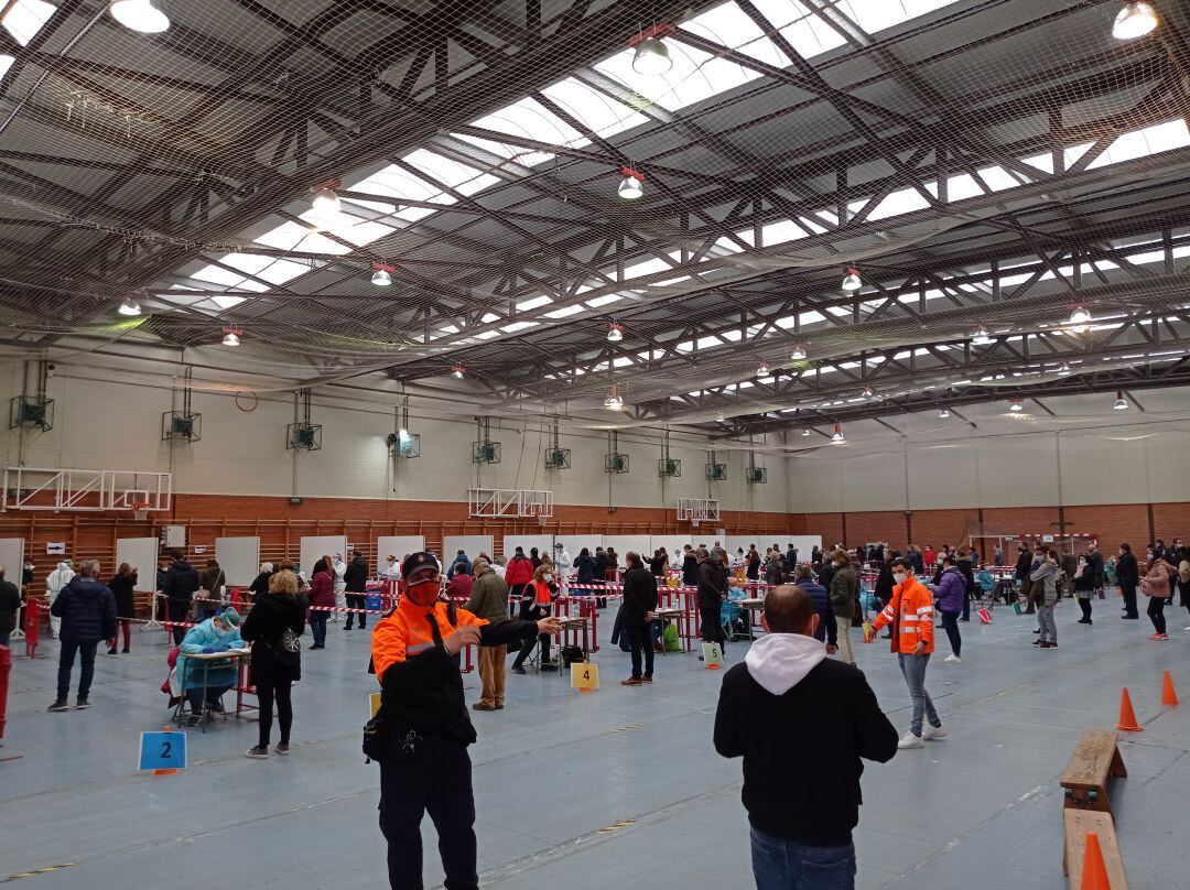 Imagen del cribado realizado en el Pabellón de Campos Góticos, lugar que podría albergar la vacunación masiva de Covid19 en el caso de que se cuente con las dosis suficientes