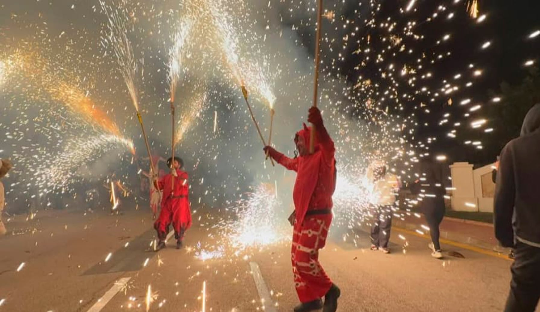 Imatge del Correfoc a Mallorca amb motiu de les festes de Sant Antoni