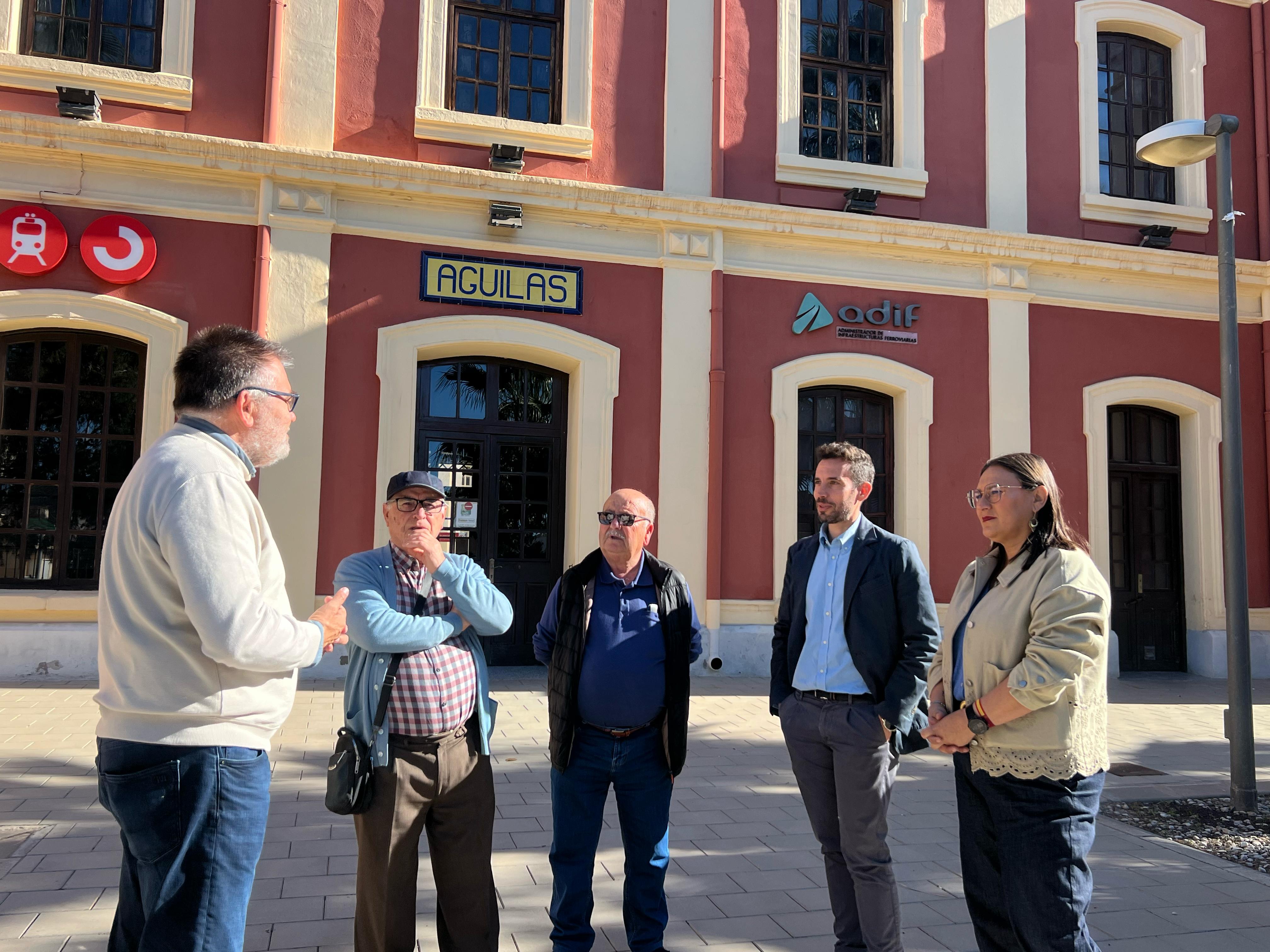 El PP defiende que “el tren debe llegar a la actual estación de Águilas soterrado o en viaducto