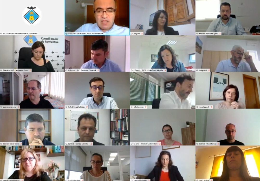 Imagen del pleno celebrado por el Consell de Formentera este viernes