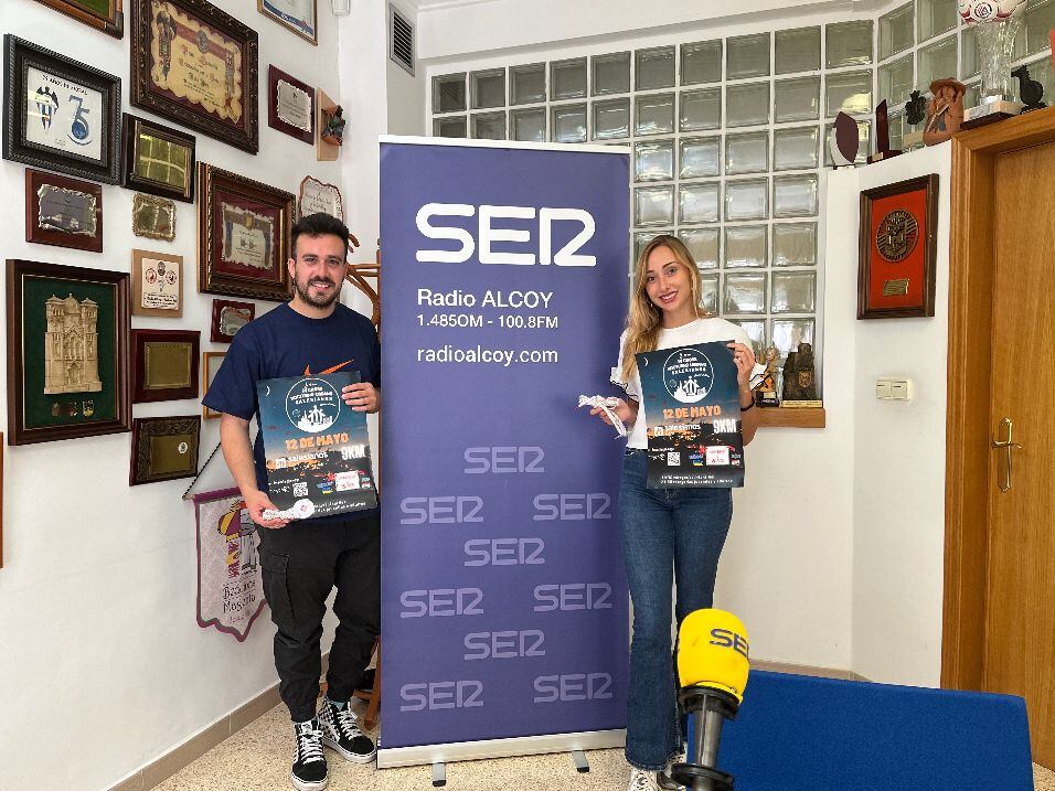 Alejandro Navarro y Lidia Jiménez en Radio Alcoy