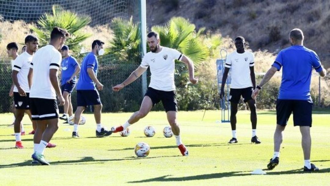 Peybernes, durante el primer entrenamiento en Alhaurín. 