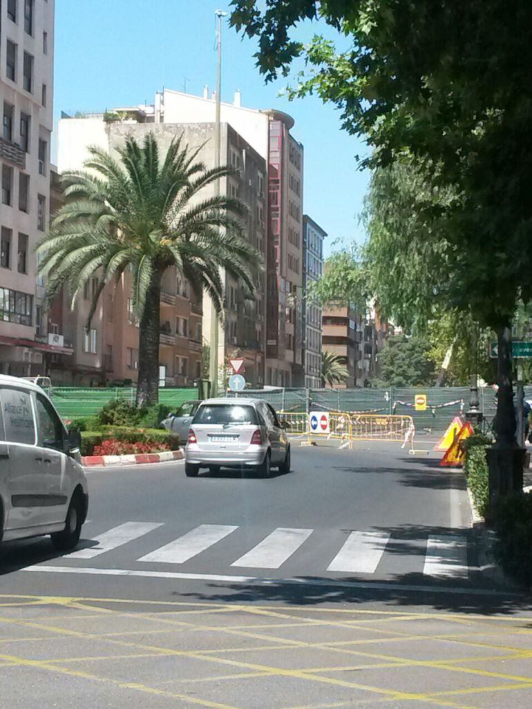 Obras en los exteriores del parking