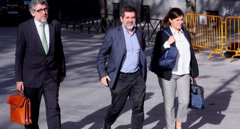 Jordi Sànchez llegando a la Audiencia Nacional en octubre del año pasado