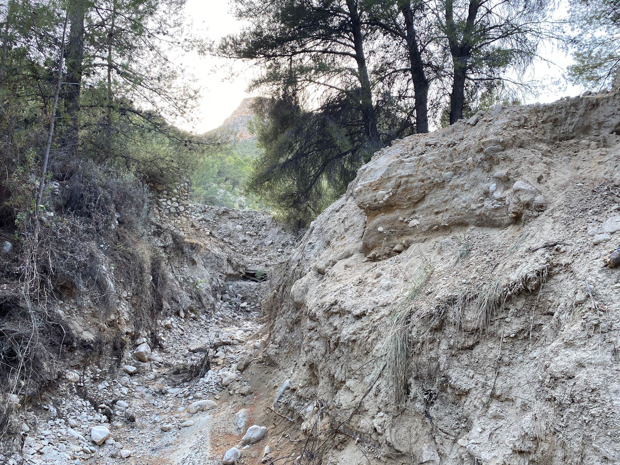 Daños en el nacimiento del río Luchena, en Lorca