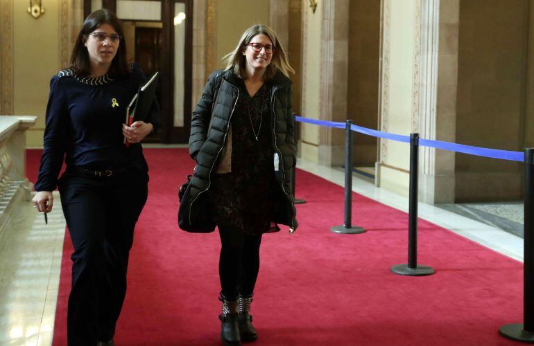 Las diputadas de Junts per Catalunya, Elsa Artadi y Gemma Geis