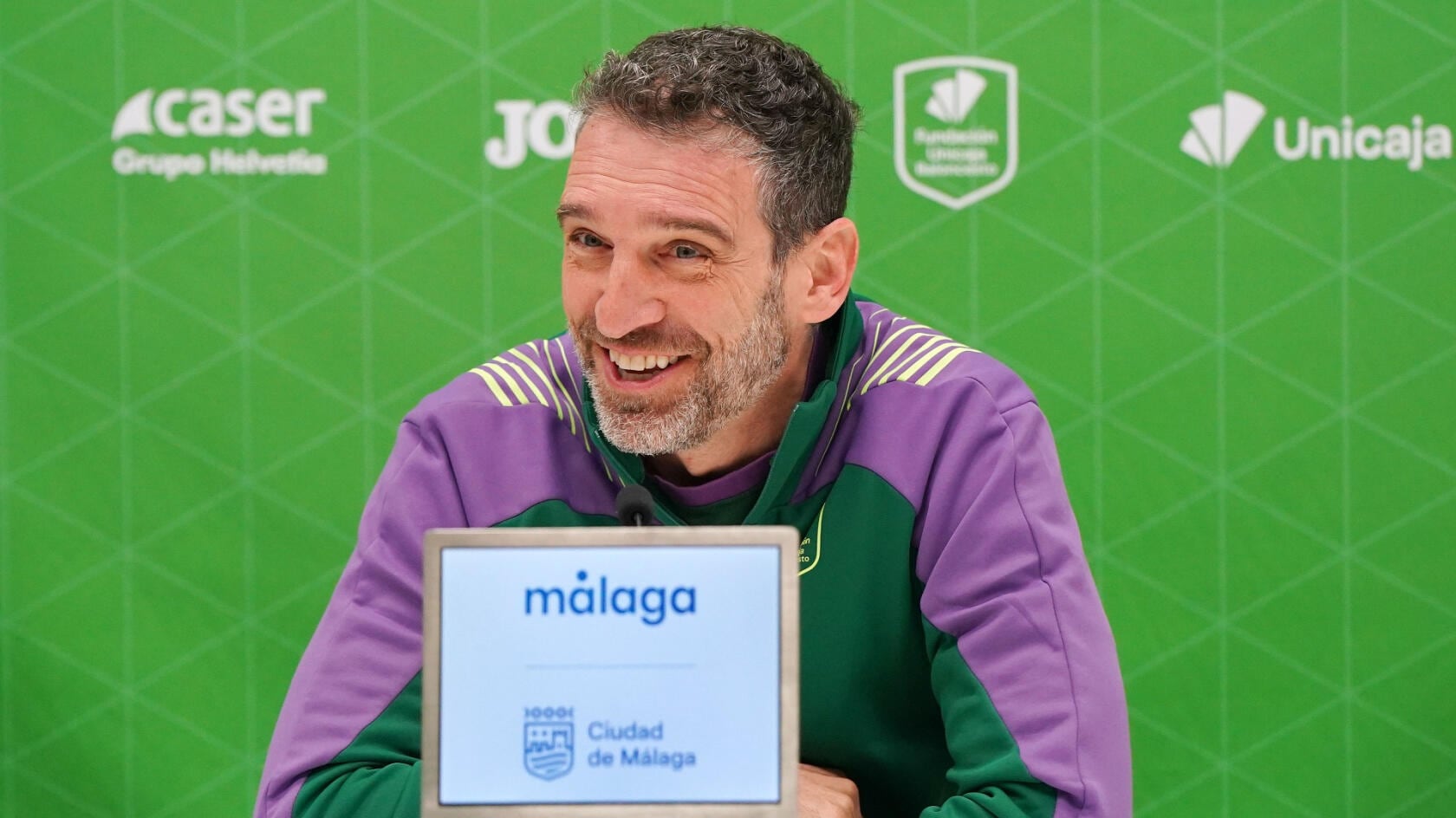 El técnico del Unicaja Ibon Navarro, en la previa del encuentro de este domingo ante el Real Madrid