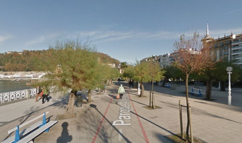 Vista del bidegorri que va a eliminar el ayuntanmiento