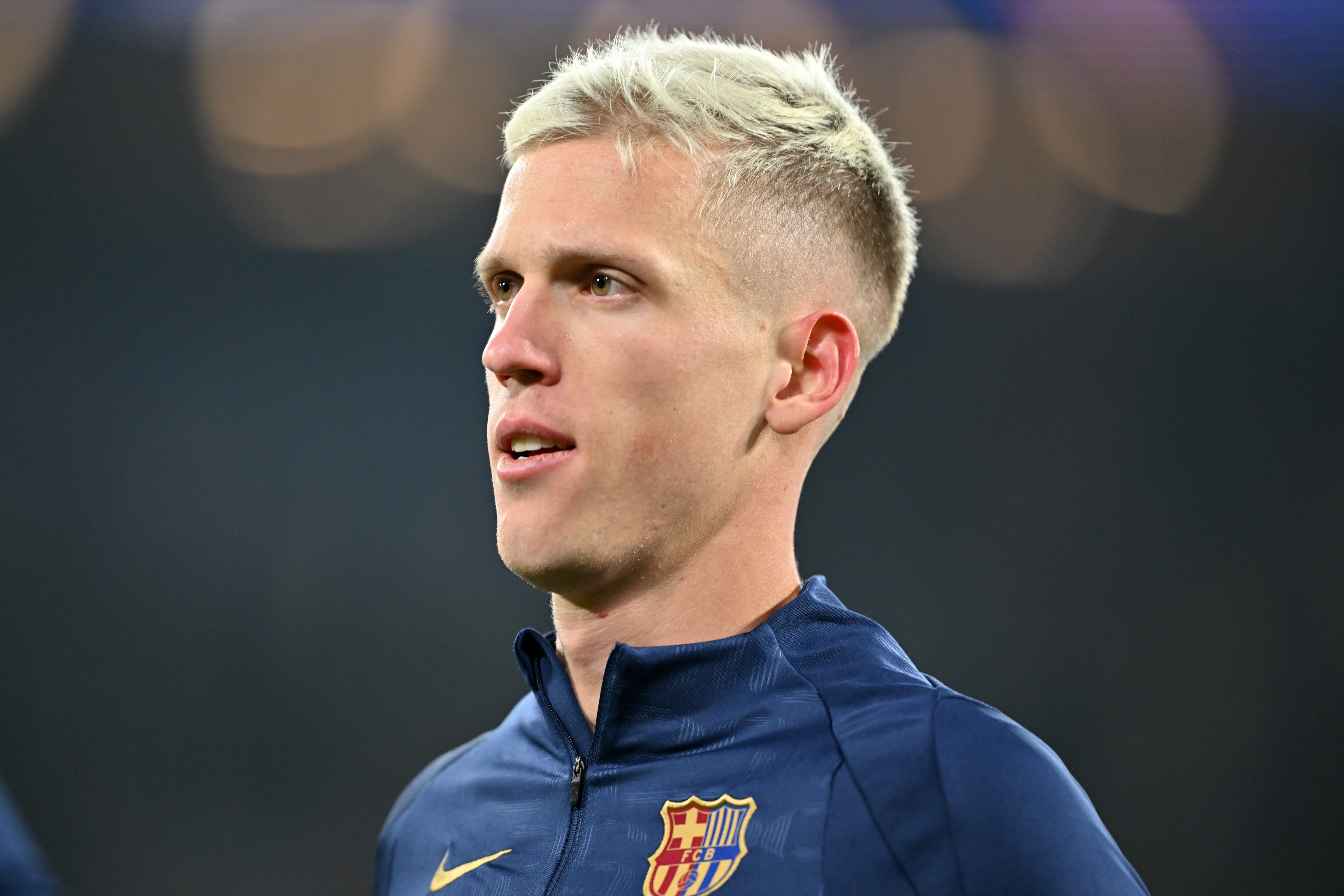 Dani Olmo, en la previa de un partido con el Barça
