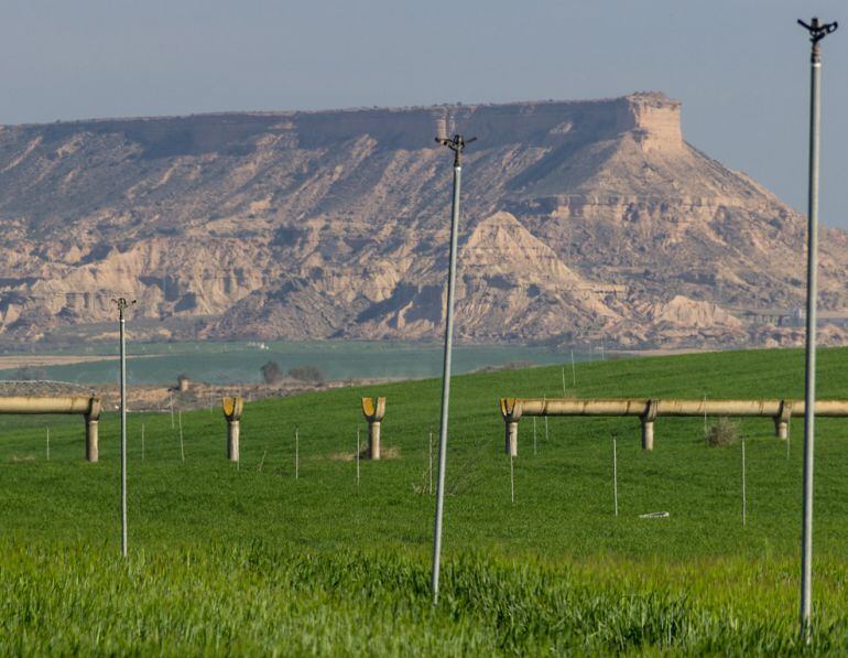 Zona regable del sistema de Riegos del Alto Aragón.