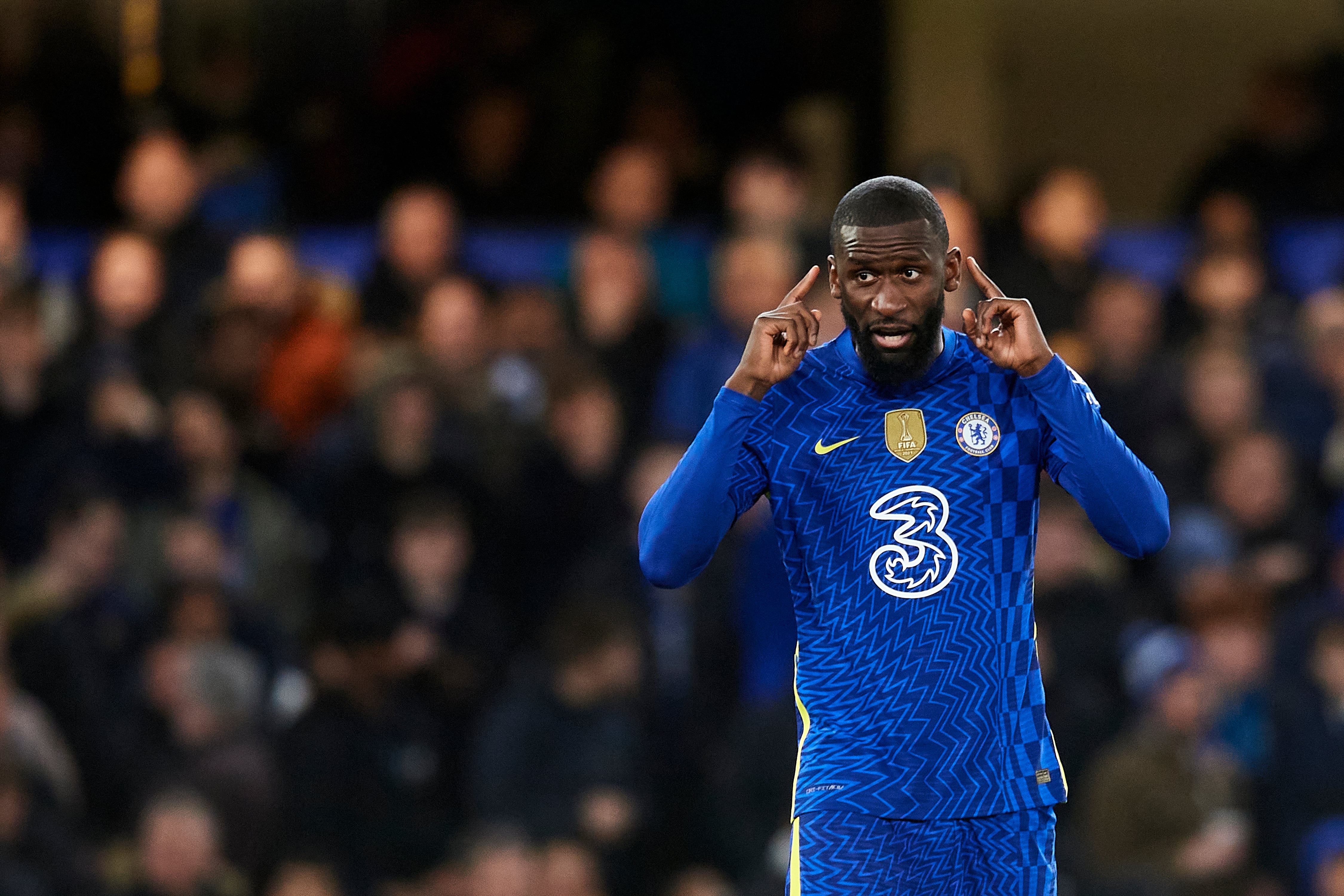 Antonio Rudiger durante el Chelsea-Real Madrid de cuartos de final de la Champions League