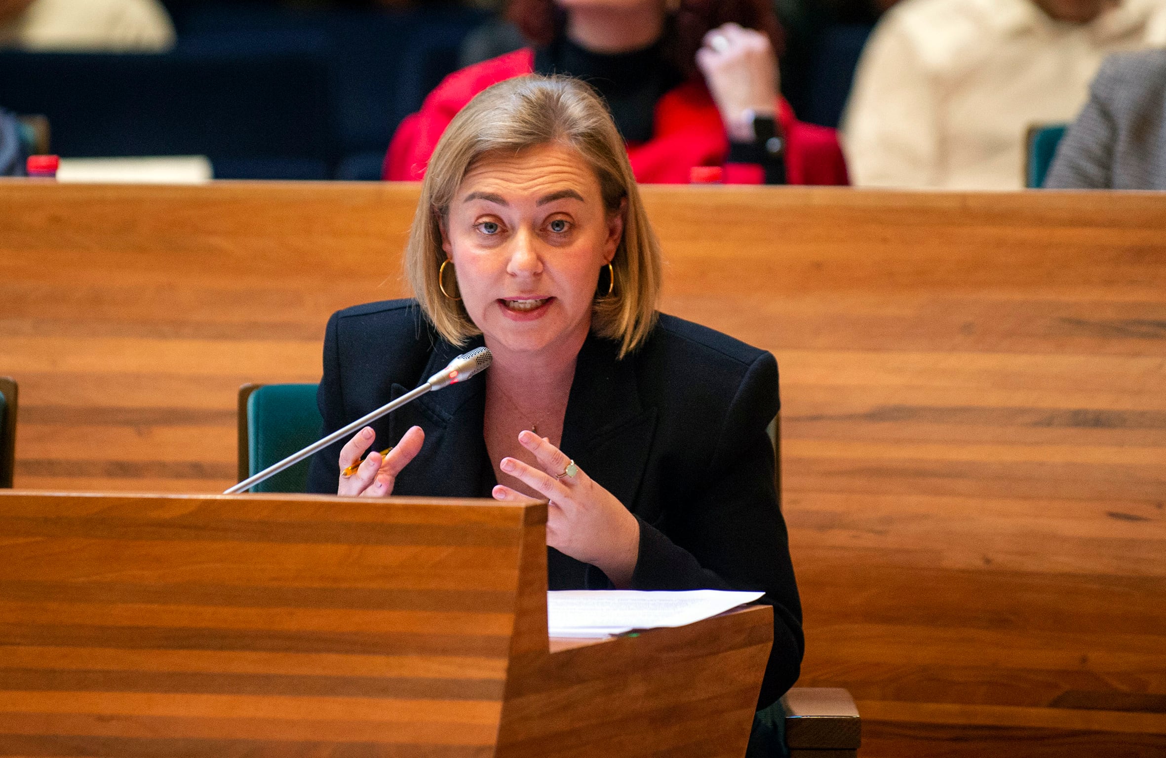 Natalia Enguix, vicepresidenta primera y diputada de Cooperación Municipal, durante el pasado pleno de la institución provincial