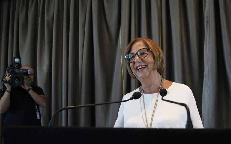 GRA184. MADRID, 13/08/2015.- La consejera de Educación de andalucía, Adelaida de la Calle, durante la rueda de prensa previa a la reunión de la Conferencia de Educación, para explicar su rechazo a la Lomce, ley para la que piden la paralización de su calendario de aplicación, hoy en Madrid. EFE/JJ. Guillen