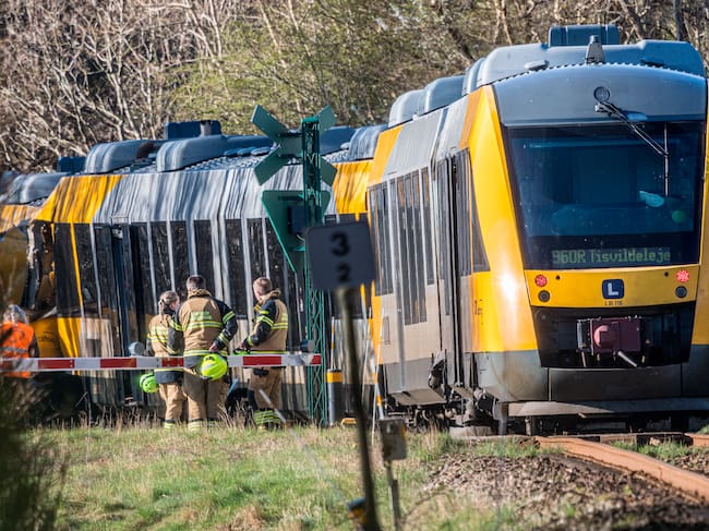 Los servicios de emergencias en el lugar del accidente