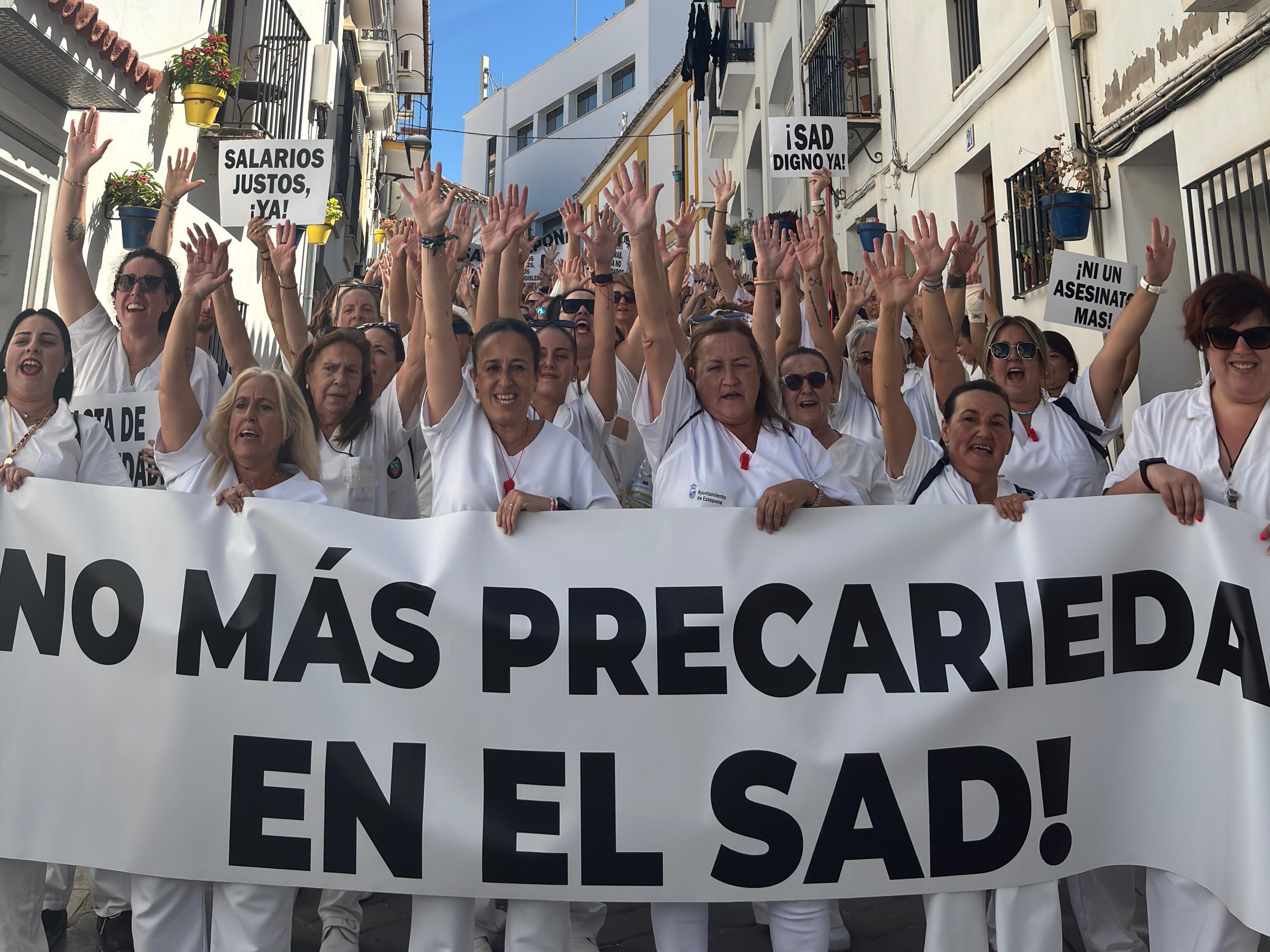 Protesta Trabajadoras Ayuda a Domicilio de Estepona