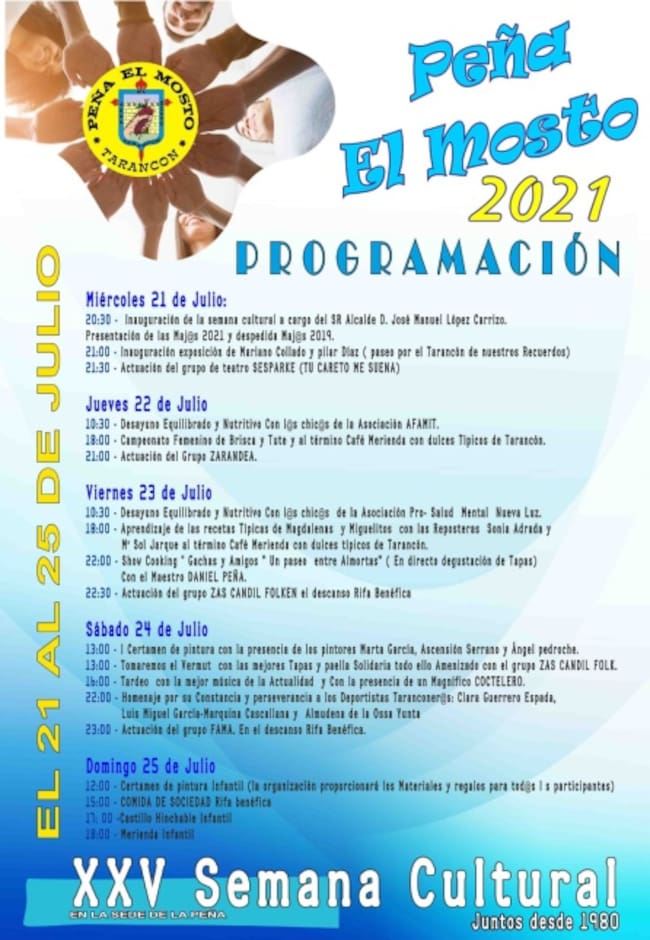 Cartel oficial de la XXV Semana Cultural.