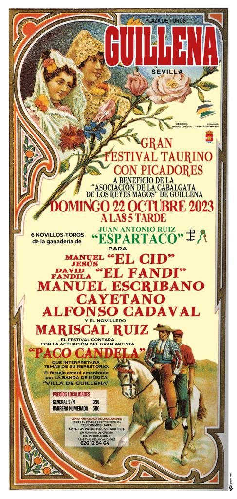 Cartel para el festival del 22 de octubre en Guillena