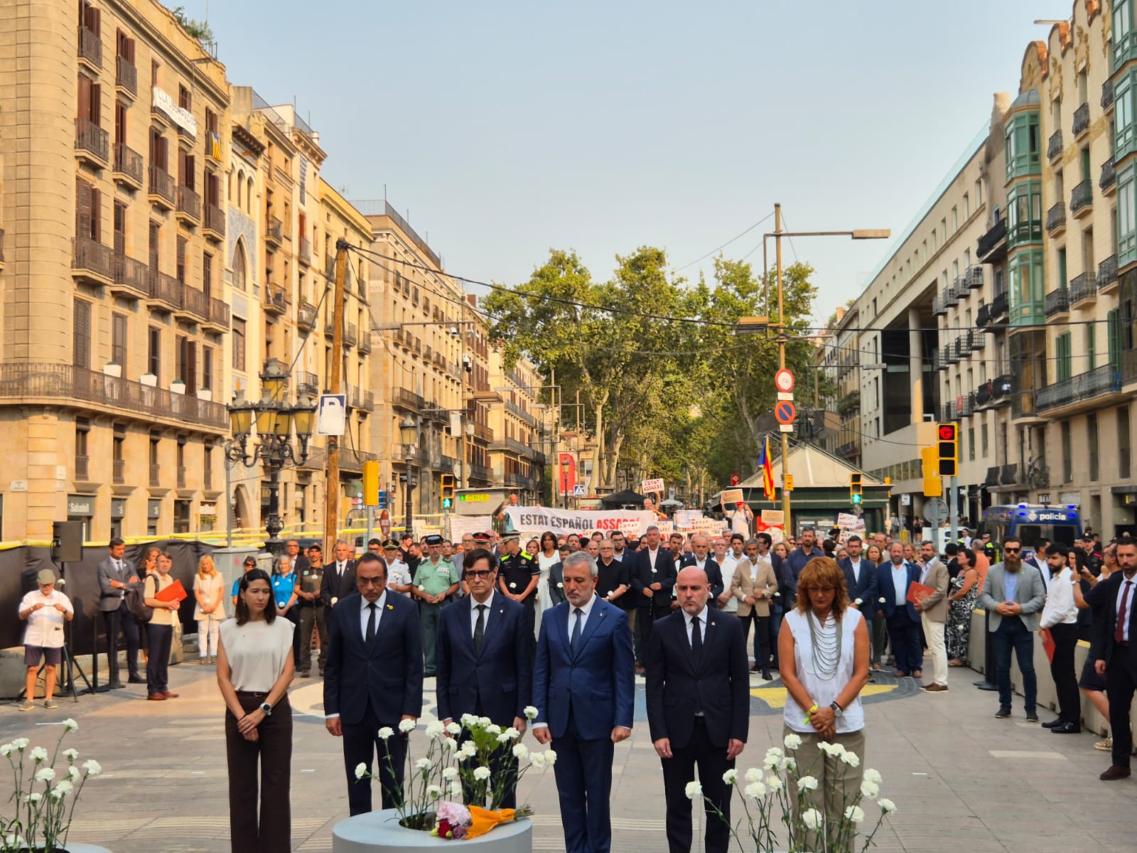 Imagen del homenaje en memoria de las víctimas del 17-A.
