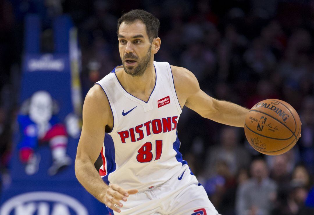 José Manuel Calderón durante un partido de la NBA