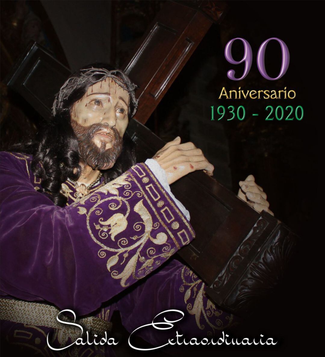 Cartel anunciador de la procesión extraordinaria de Nuestro Padre Jesús Nazareno de la Catedral 