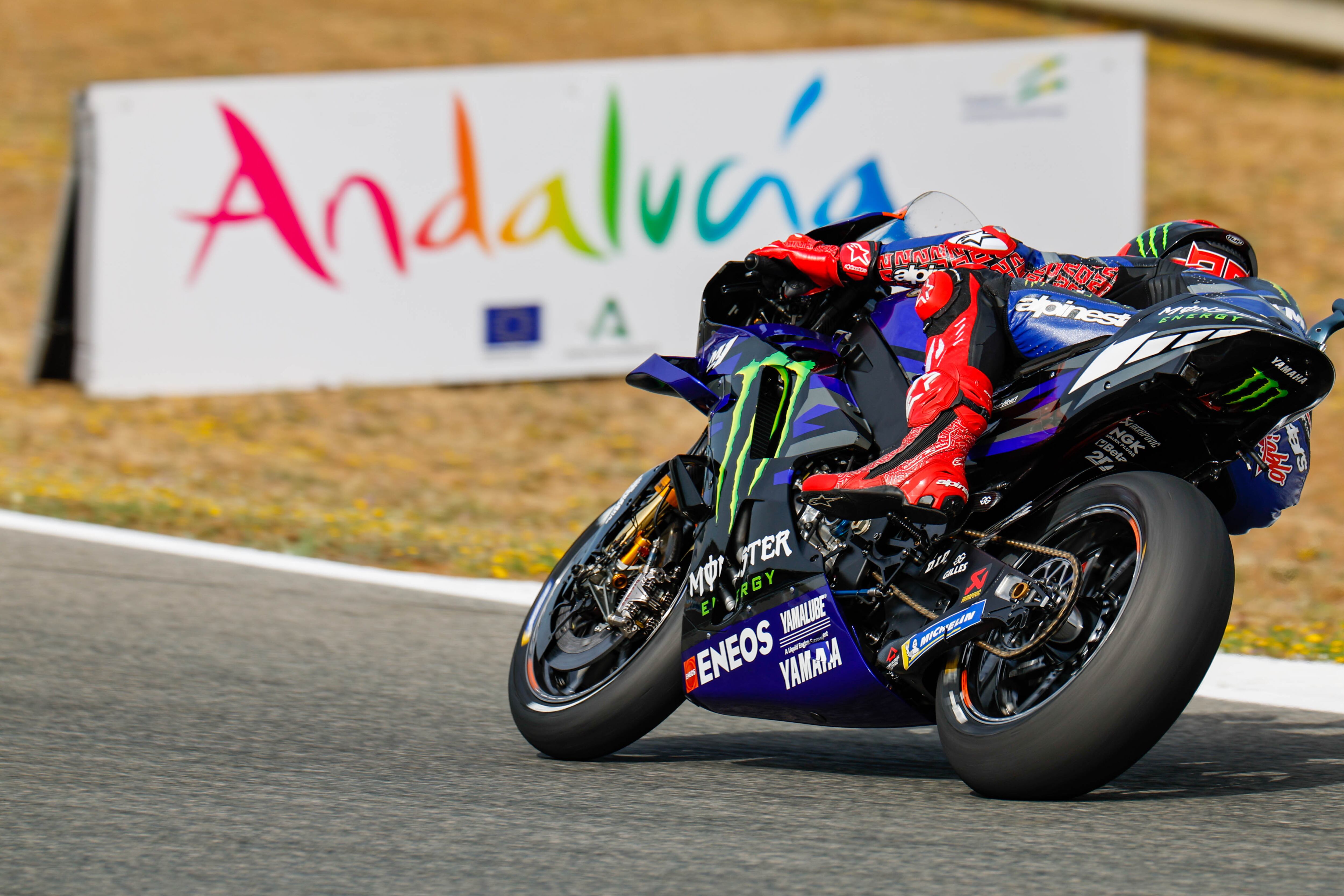 Fabio Quartararo durante los entrenamientos del viernes en Jerez