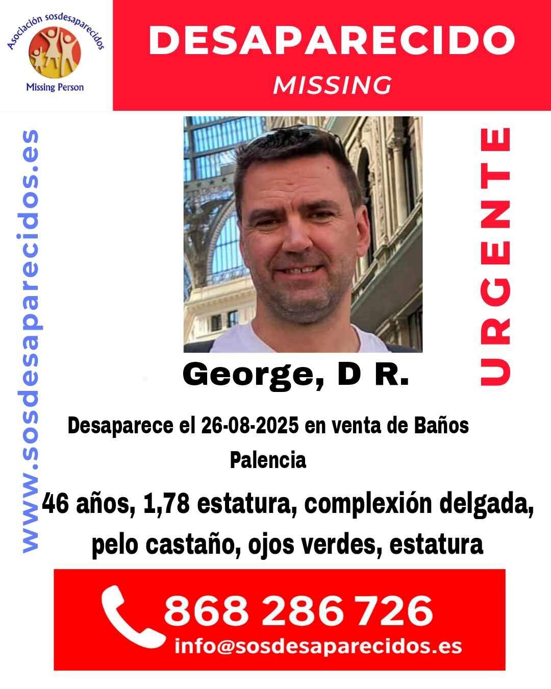 Alerta difundida por SOS Desaparecidos