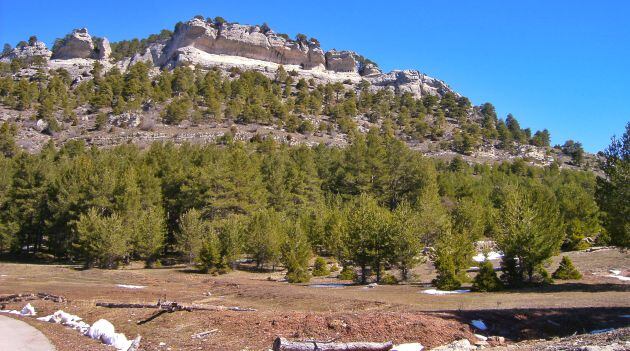 Inicio del sendero en busca del nacimiento de Júcar.