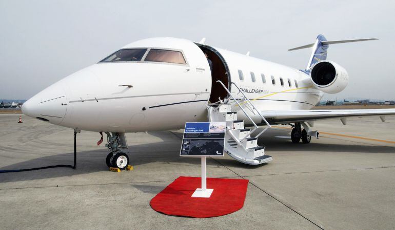 Avión siniestrado, el Bombardier Challenger 604.