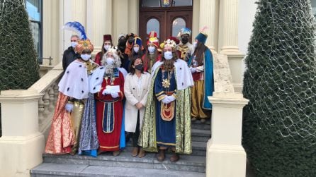 La presidenta del Gobierno con los Reyes Magos