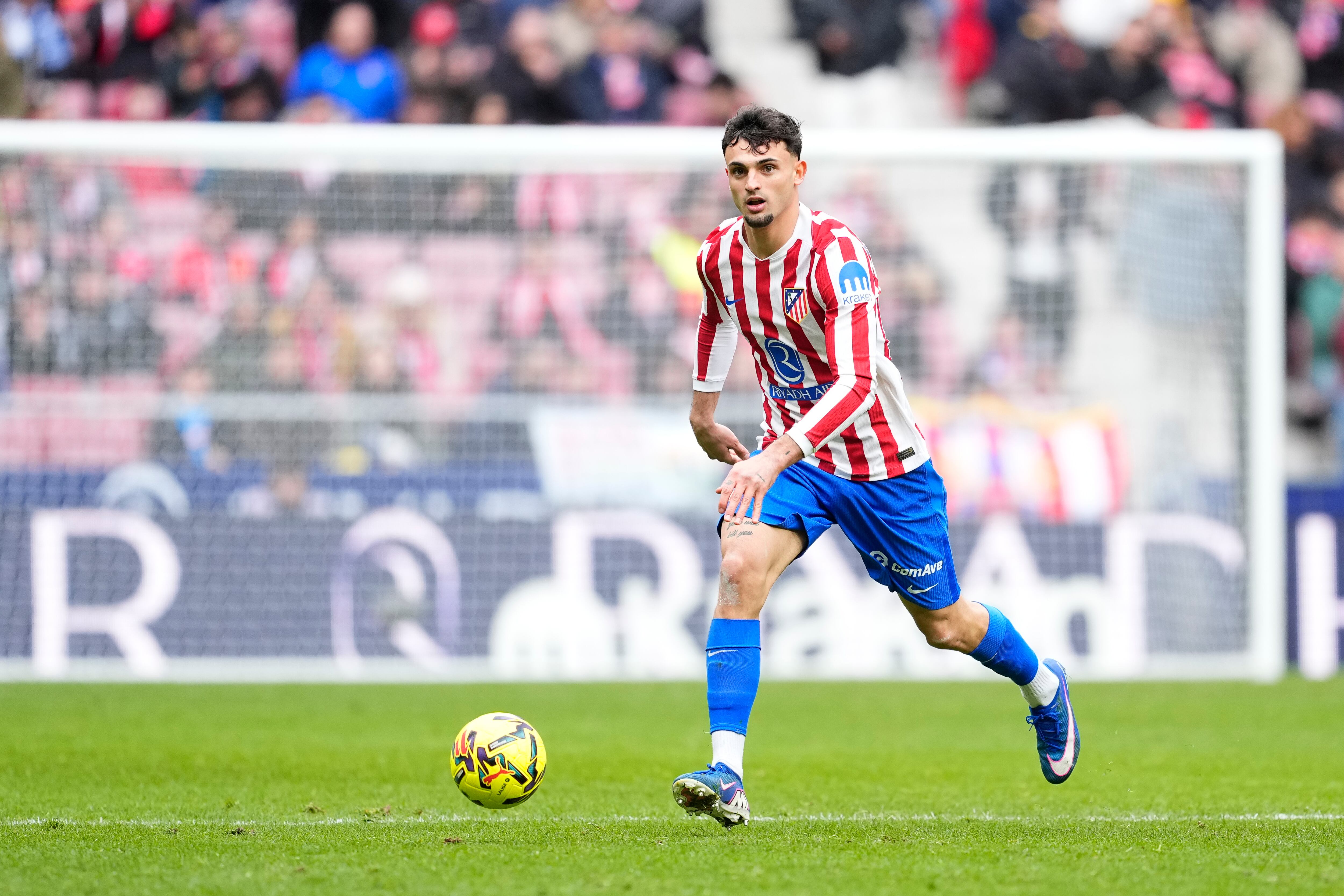 Pubill, durante el partido ante el Mallorca en el Metropolitano