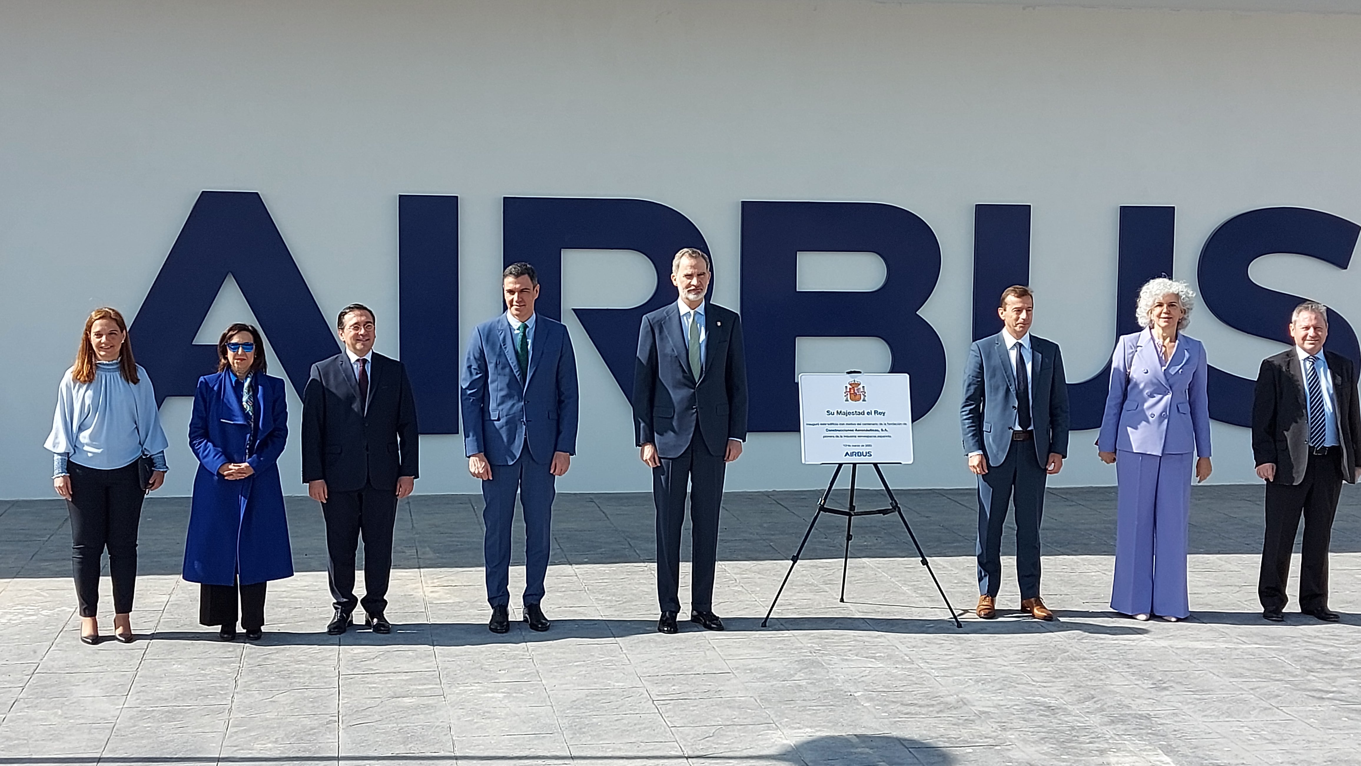 Felipe VI y Pedro Sánchez en Airbus Getafe