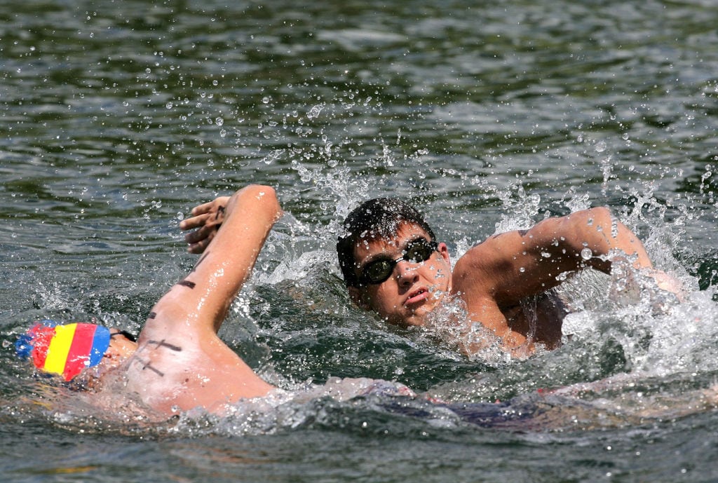 David Meca y Brendan Capell compiten en el XI FINA World Championships celebrado en 2005 en Montreal (Canadá)