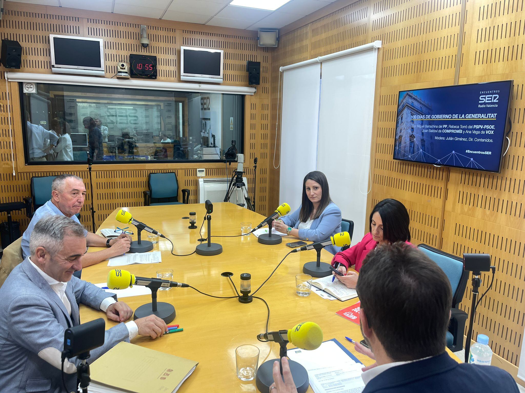 Encuentros SER: 100 días del gobierno de la Generalitat - Asisten por el Partido Popular Miguel Barrachina, por el PSPV-PSOE Rebeca Torró, por Compromís Joan Baldoví, y por Vox Ana Vega.