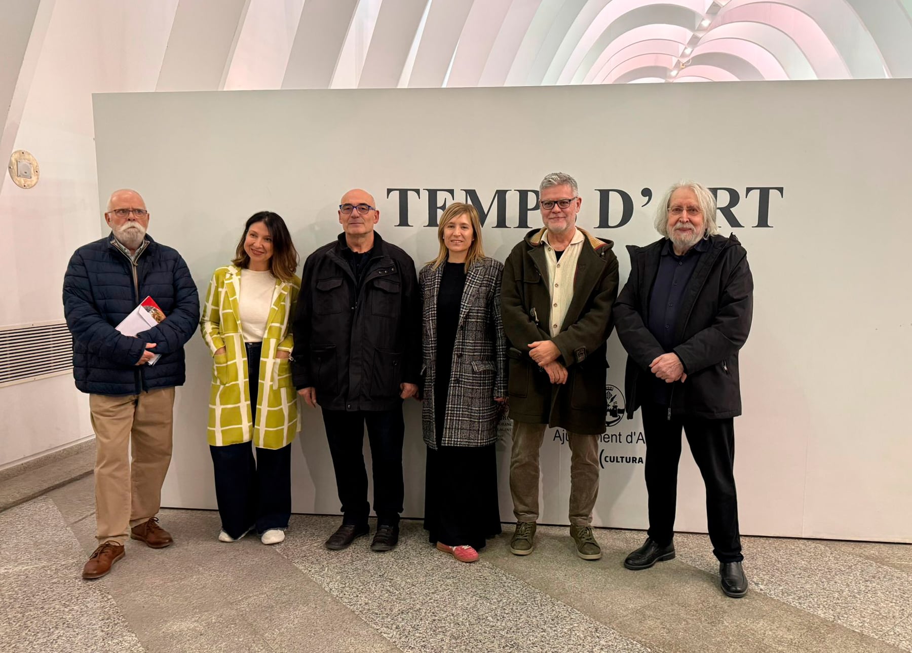 Antoni Miró, en la inauguració de l'exposició a la Llotja de Sant Jordi 'Temps d'art'