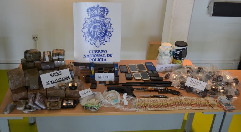 Material incautado en esta operación policial