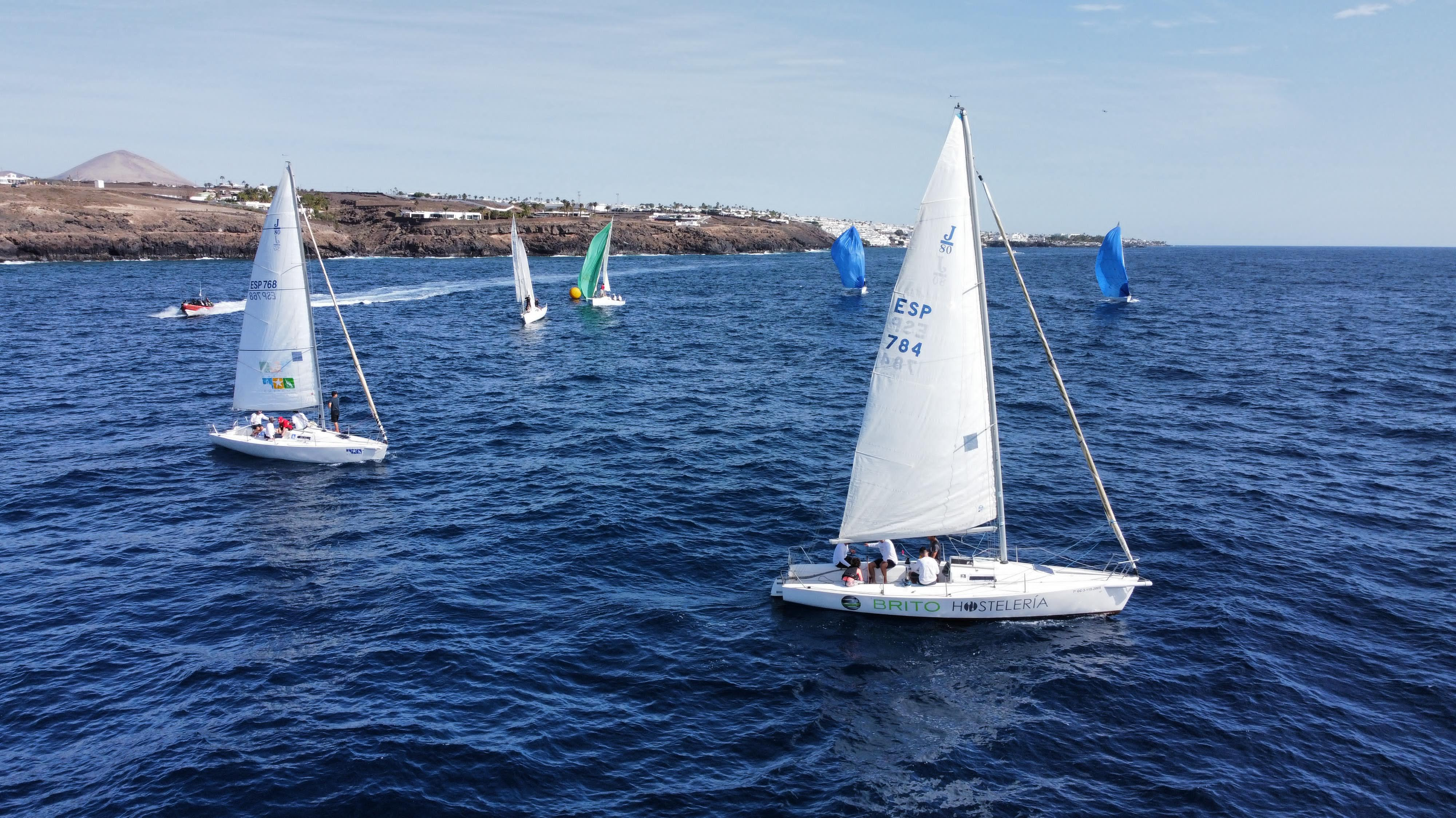 Participantes en la tercera jornada de la Lanzarote Auditax Winter Series J80.