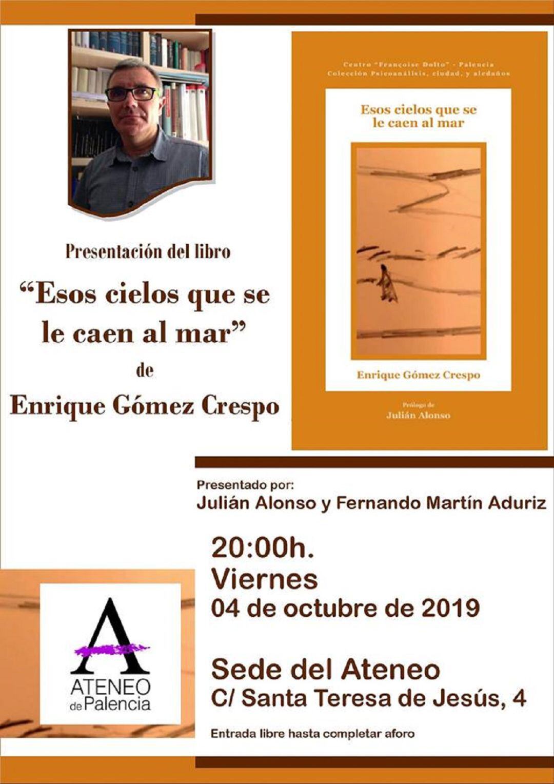 Enrique Gómez Crespo presenta libro de poemas en el Ateneo de Palencia este viernes