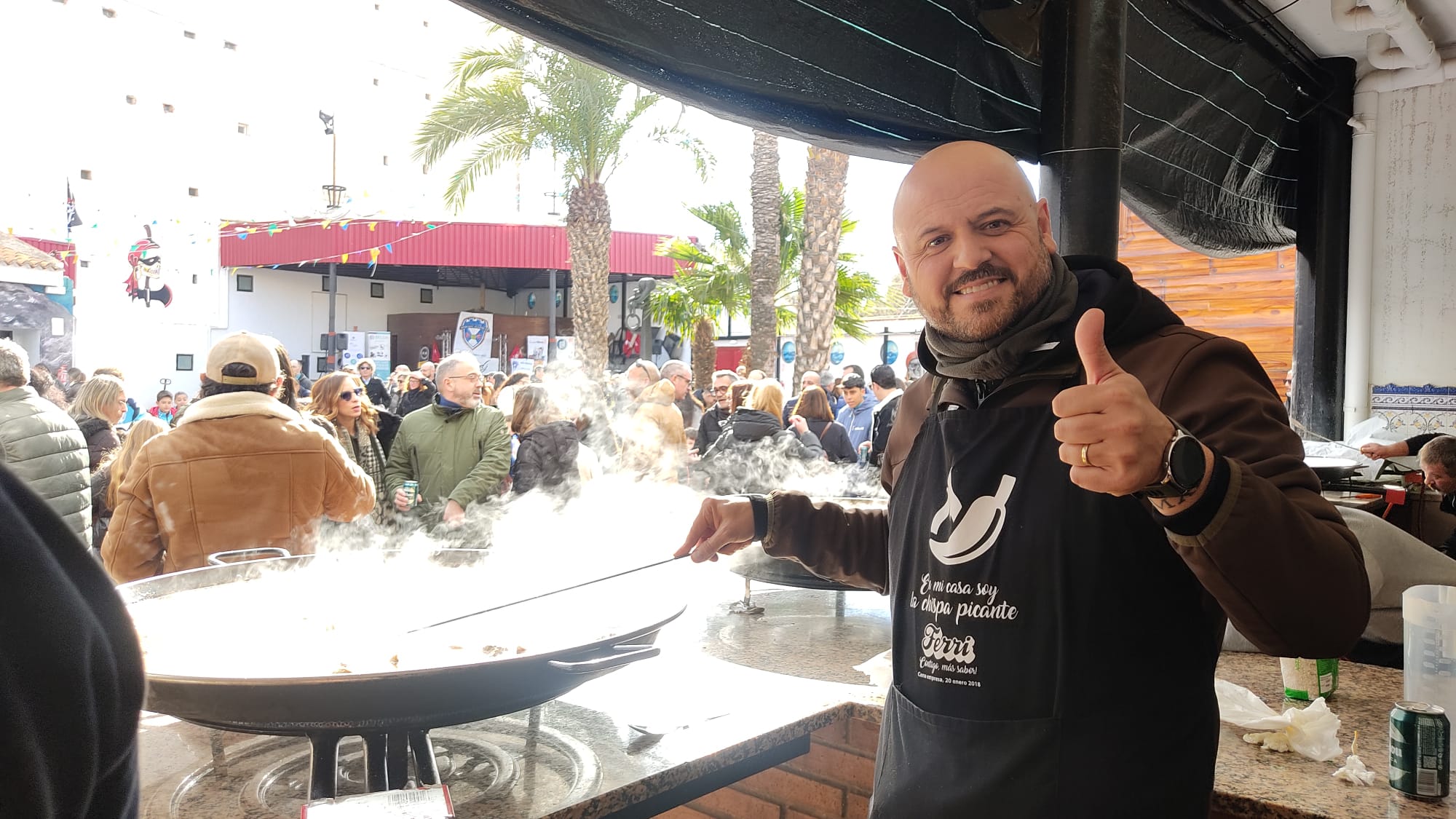 Las paellas en la presentación del Sporting Villena