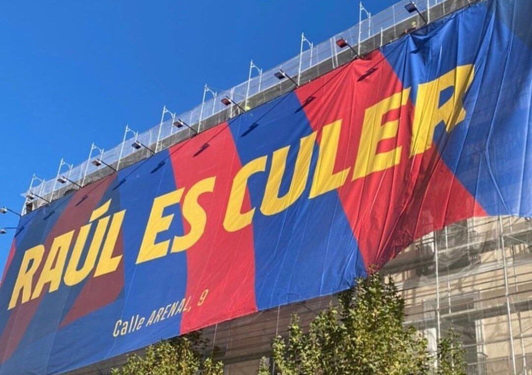 Mural del FC Barcelona en Madrid