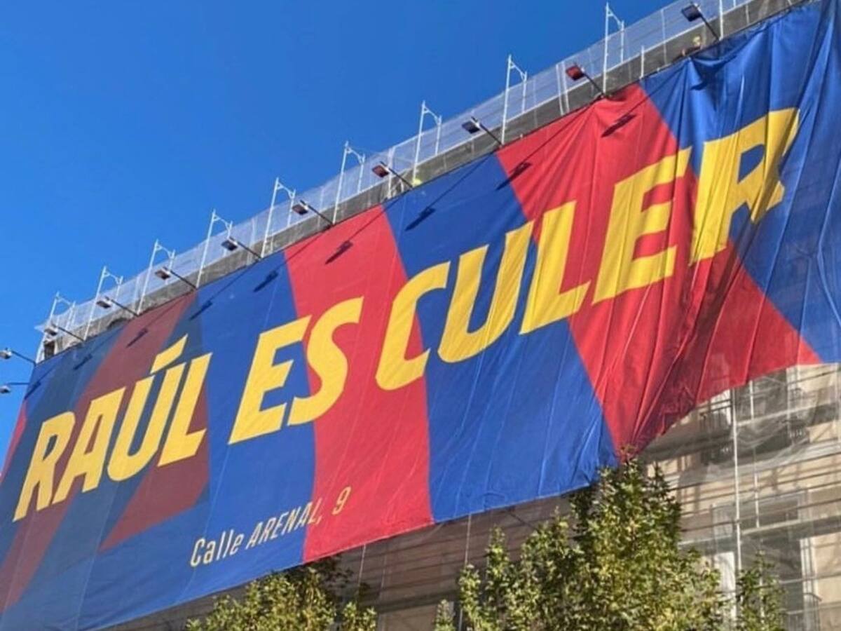 "Raúl es culer": el FC Barcelona abre su primera tienda en Madrid con un nuevo y provocativo mural