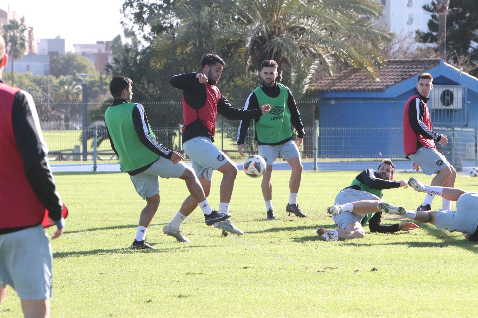 Alberto Durán en el entrenamiento de este miércoles