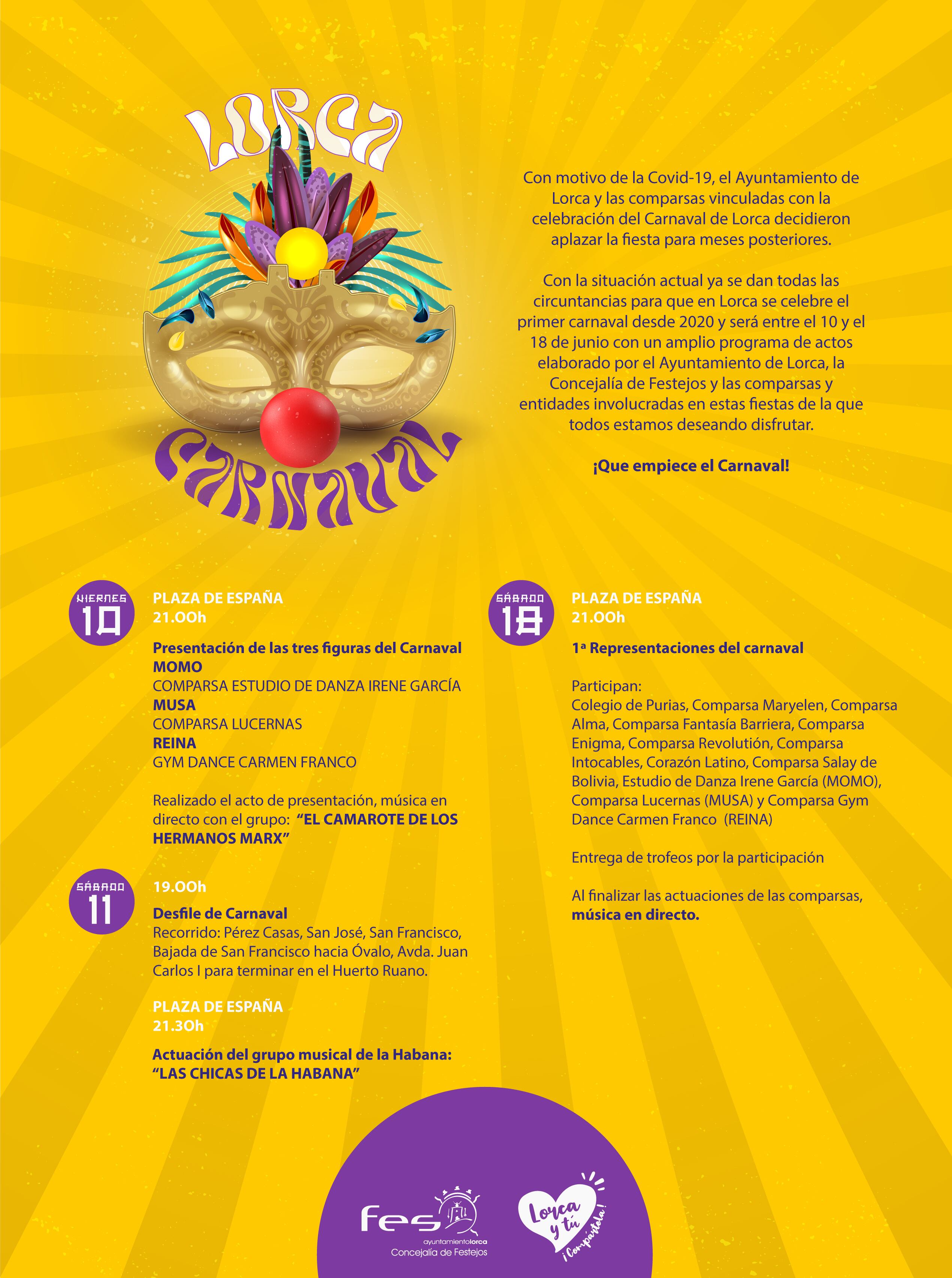 Programación del carnaval de Lorca