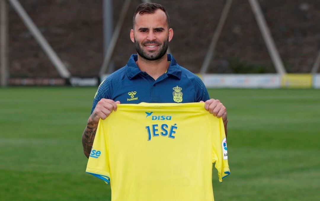 Jesé, con la camiseta de la UD Las Palmas.