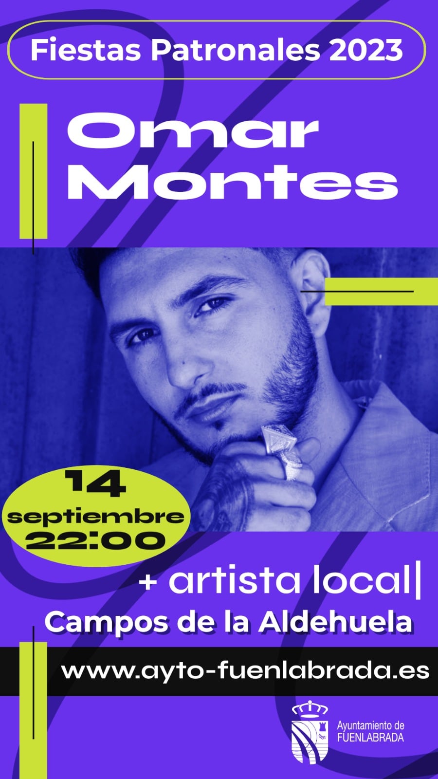 Omar Montes actuará en Fuenlabrada el jueves 14 de septiembre