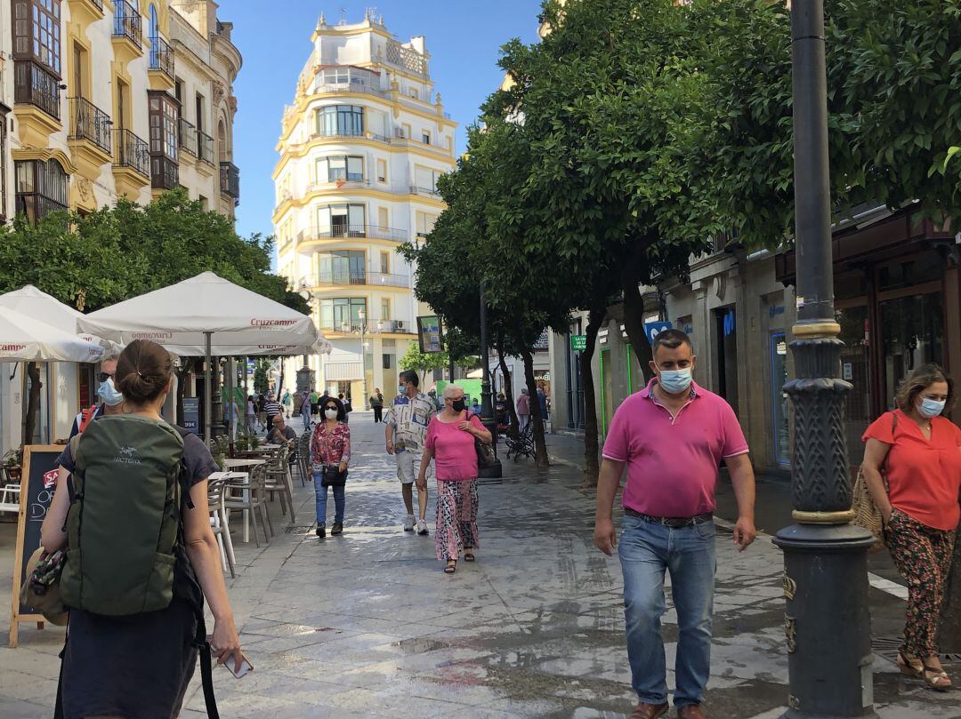 Calle Larga, en el centro de Jerez