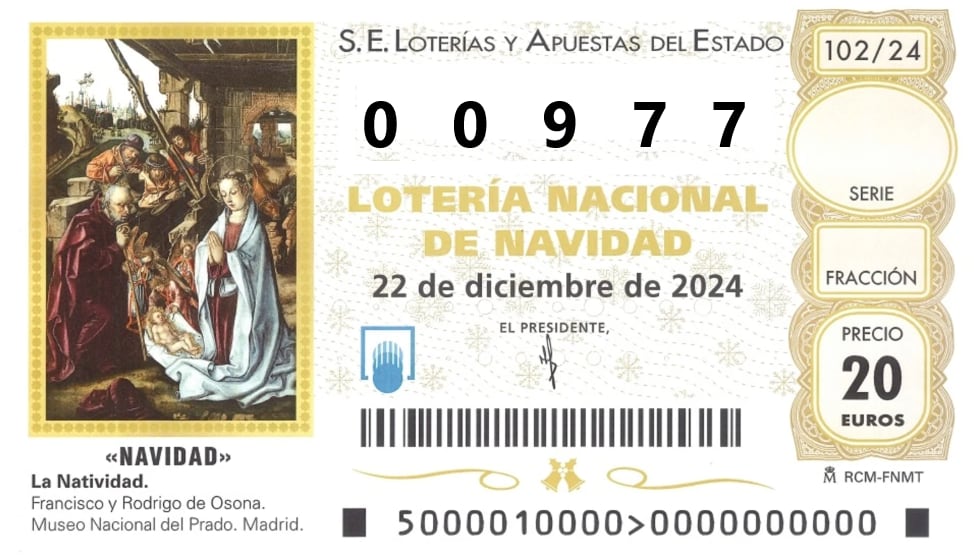 SER Soria juega y regala el número 00977 para el Sorteo del Navidad.