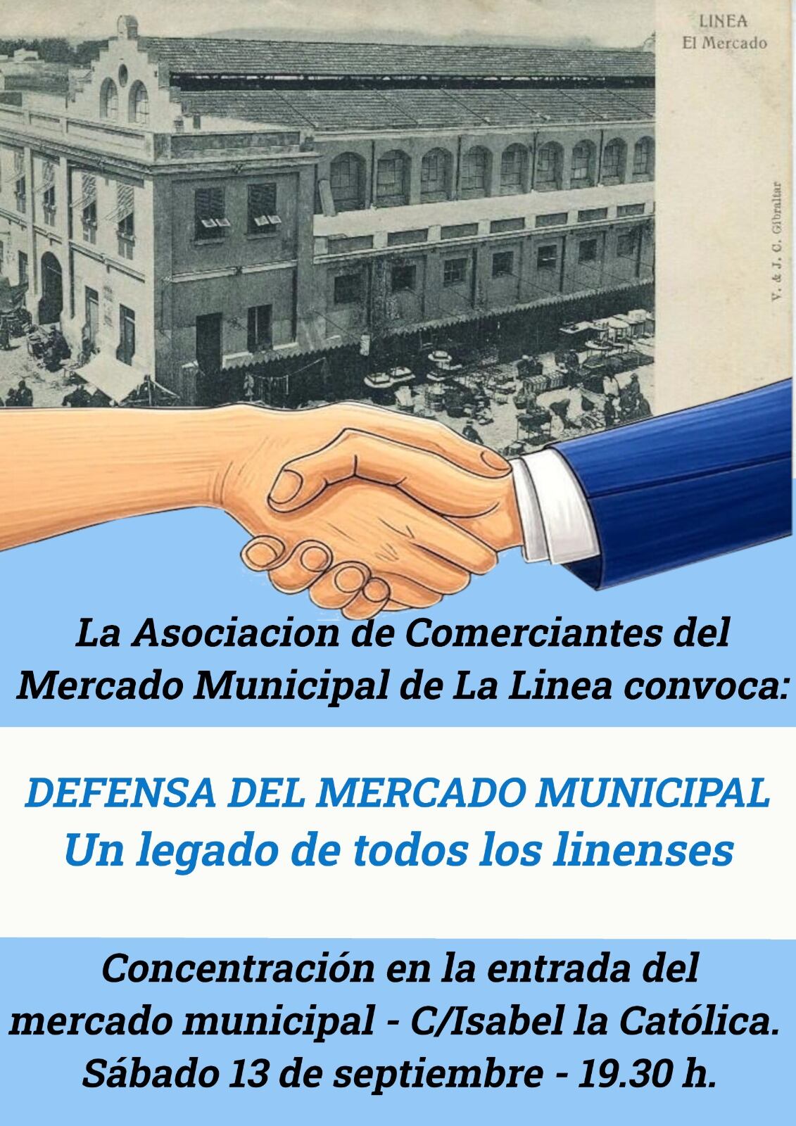 Cartel de este nuevo acto de protesta de los vendedores.