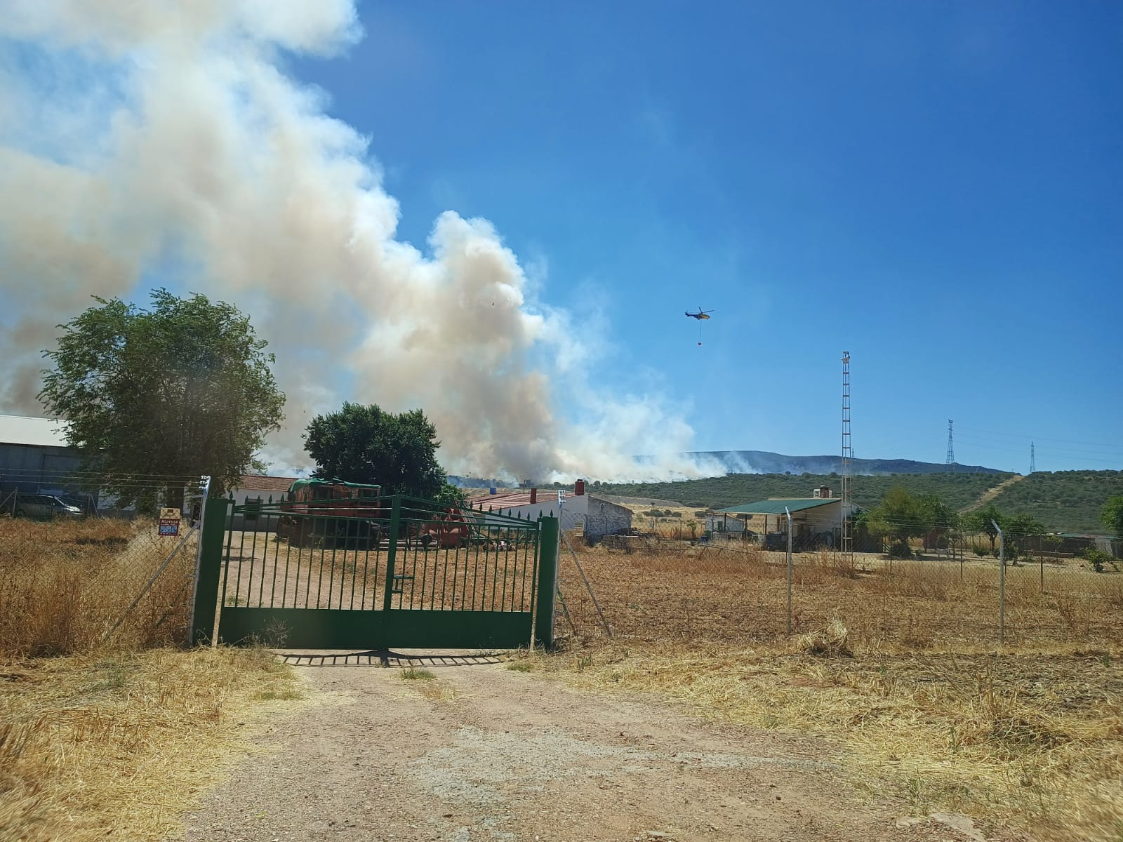 Fuego en las inmediaciones de la Dehesa Boyal de Puertollano