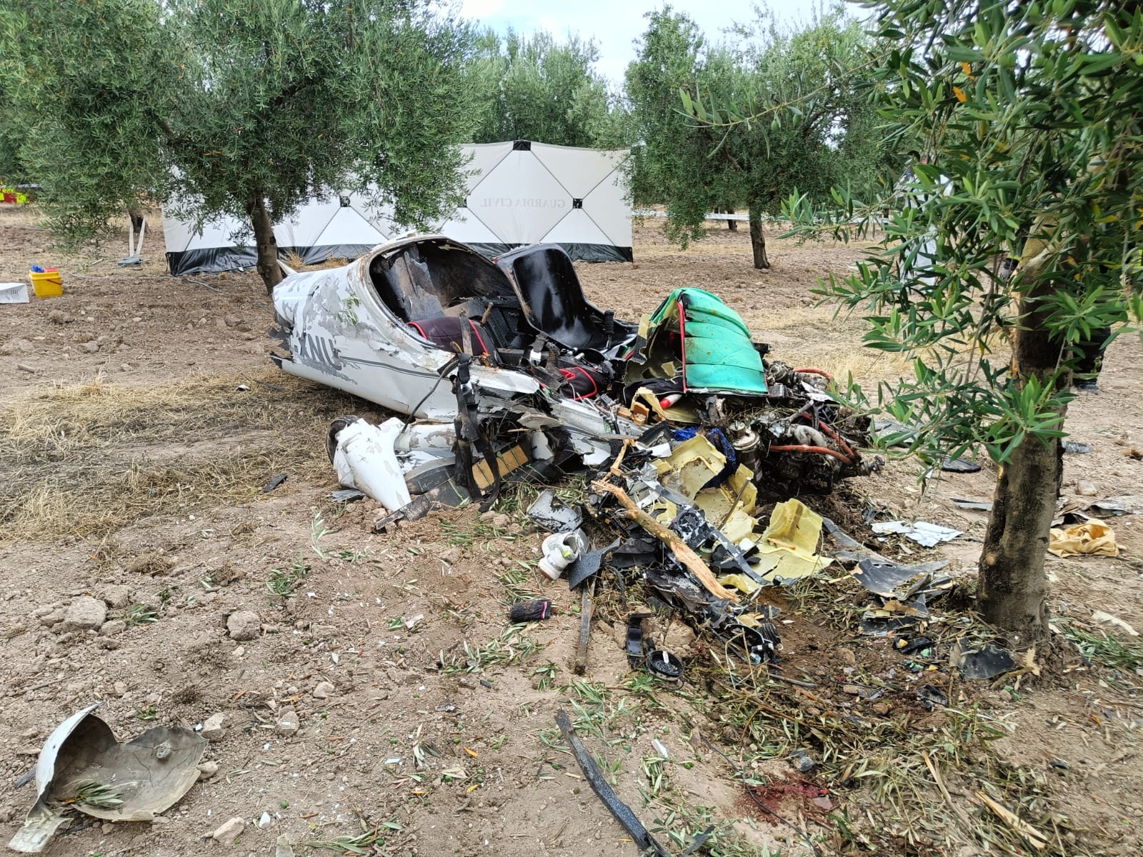 Ultraligero accidentado en Castro del Río